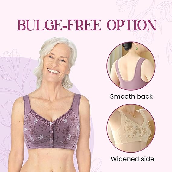 Rose Bra Wireless Front Button Bras For Women