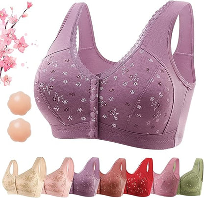 Rose Bra Wireless Front Button Bras For Women
