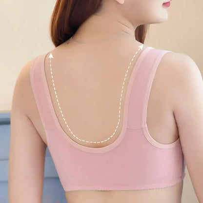 Seamless Comfortable Cotton Button Non-Wired Vest Style Large Size Bra Pack Of 3