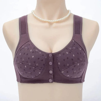 Seamless Comfortable Cotton Button Non-Wired Vest Style Large Size Bra Pack Of 3
